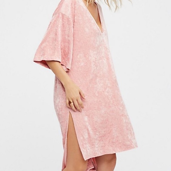 Free People The LuxCrushed Hi-Lo Velvet Top Size L - Picture 4 of 4